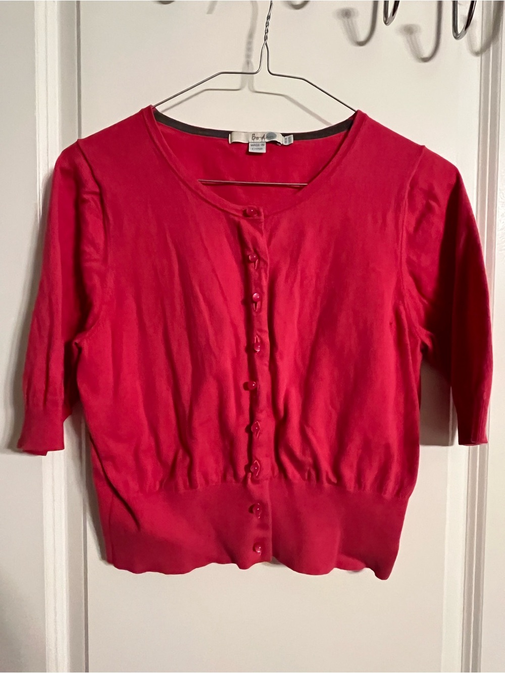 Boden Bright Pink Button-Front Women's Cardigan
